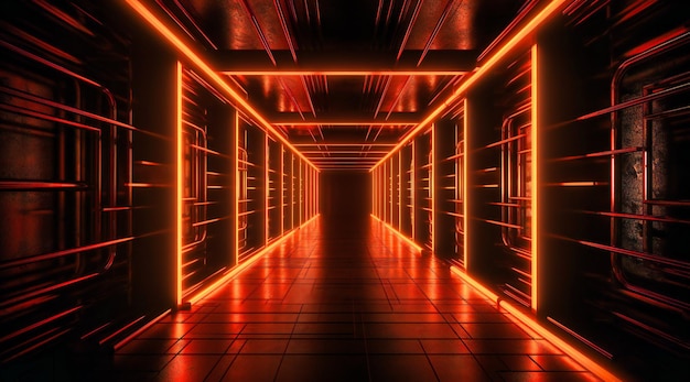 Virtual space corridor light effect