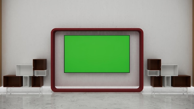 Виртуальные студии фоновые новости с зеленым экраном 3D рендеринга