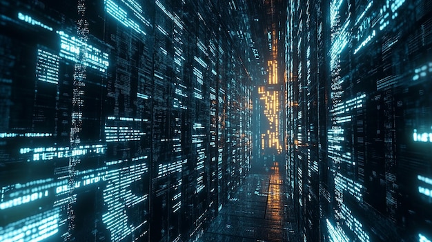 virtual tech environment with binary code server data and computing devices for cyber space applic