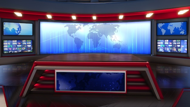 Virtual Television Studio Background 