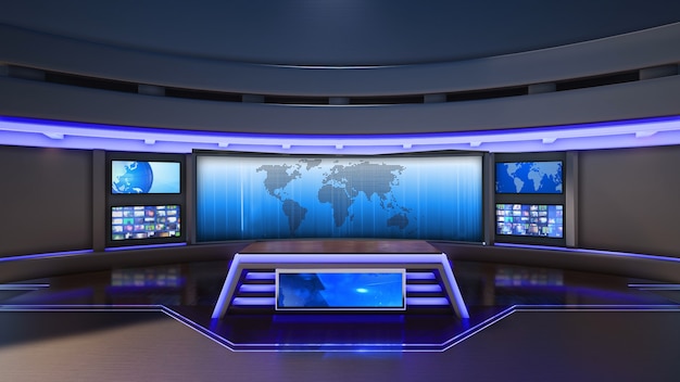 Virtual Television Studio Background 