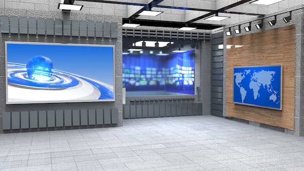 Virtual tv studio news