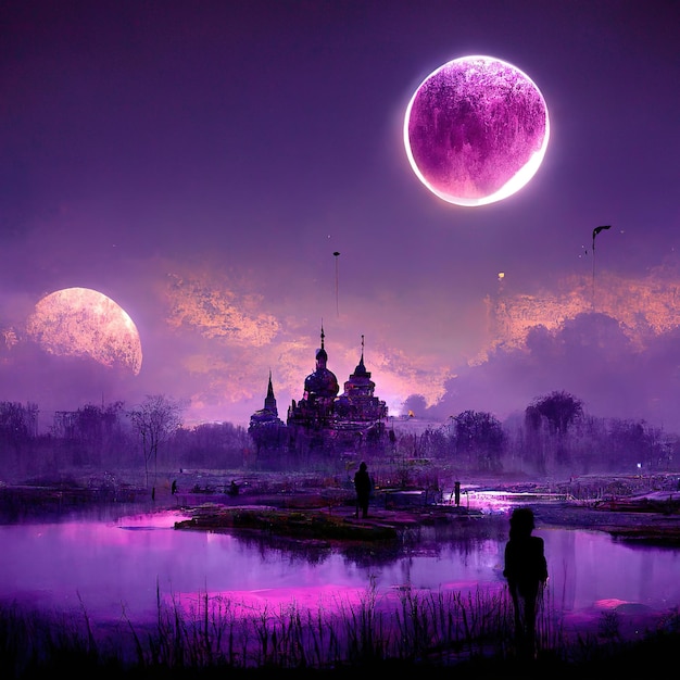 Purple Moon Wallpapers  HD Wallpapers  ID 24324