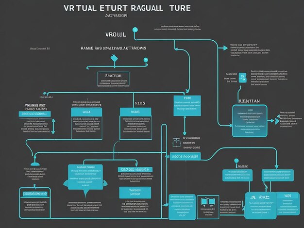 Foto virtueel augmented reality-stroomdiagram