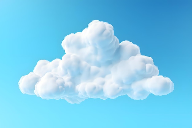 Virtueel computergebruik met natuurlijke witte wolkenlucht op blauwe achtergrond Cloudtechnologie is overdracht