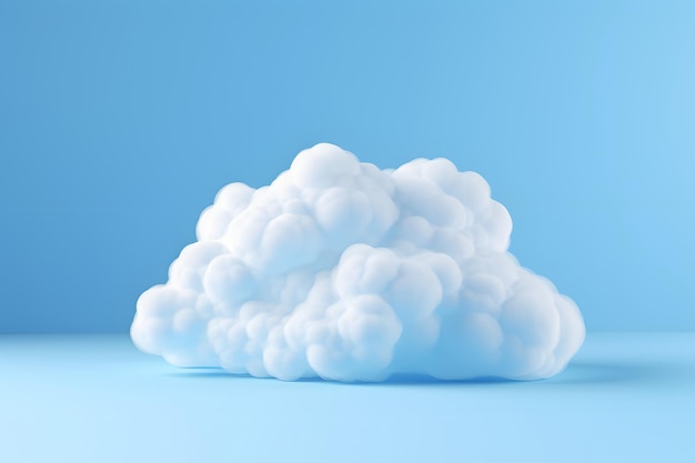 Virtueel computergebruik met natuurlijke witte wolkenlucht op blauwe achtergrond Cloudtechnologie is overdracht