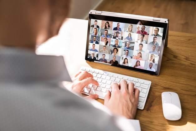 Virtuele bedrijfspresentatie of videoconferenties