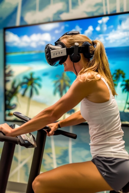 Foto virtuele fitnessreis