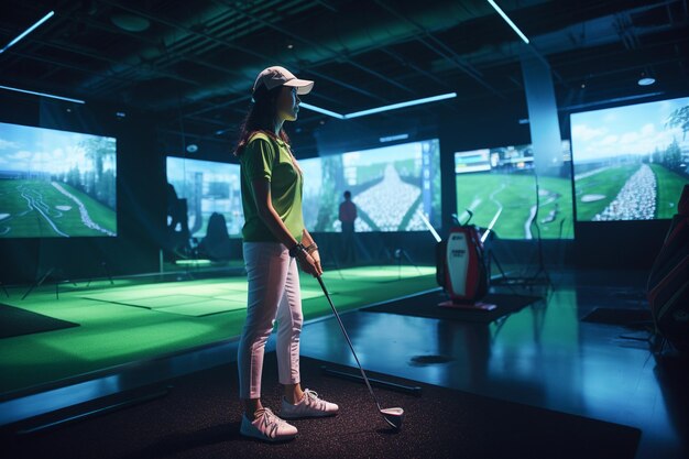 Foto virtuele golfsimulatie