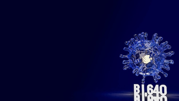 The virus b1.640 for medical or sci concept 3d rendering