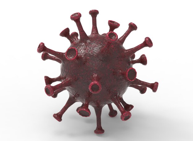 The virus is slimy with scuffs 3dillustration 3drendering