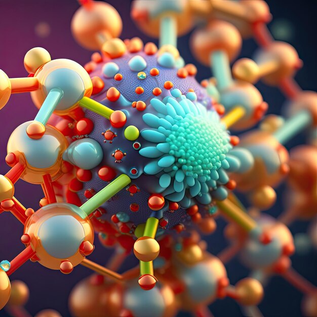 Virus molecuul close-up