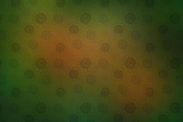 Фото Шаблон вируса на зеленом фоне иллюстрации для вашего дизайна