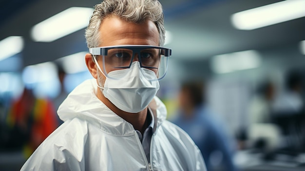 Virus protection doctor with surgical mask