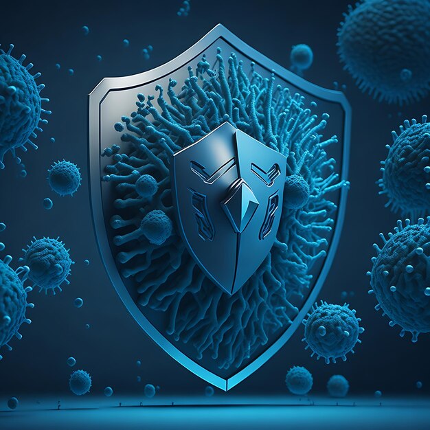 바이러스 보호 사이버 공격에 직면한 개인 정보 보호 및 정보 보안 인공 지능 생성