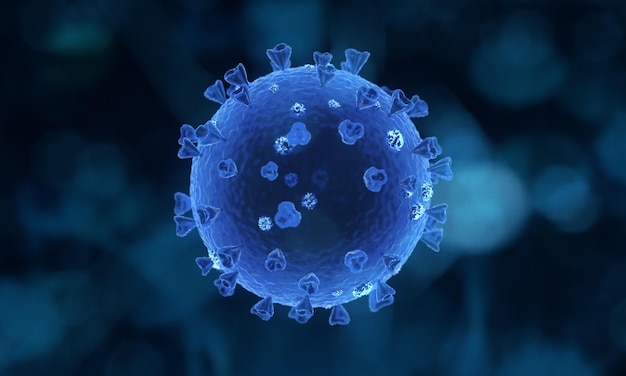 virus structure futuristic design