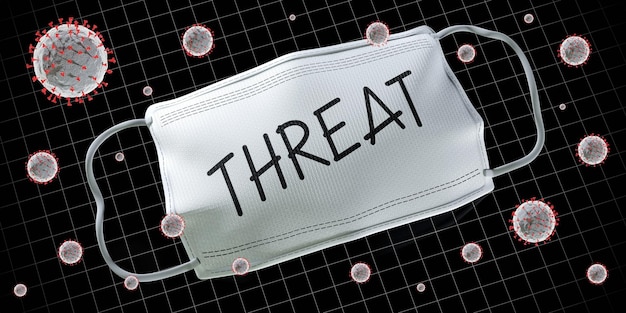 Photo virus threat concept 3d illustration