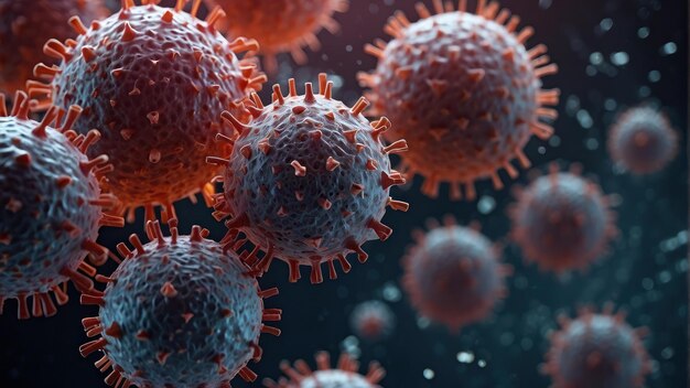 Foto i virus sotto microscopio