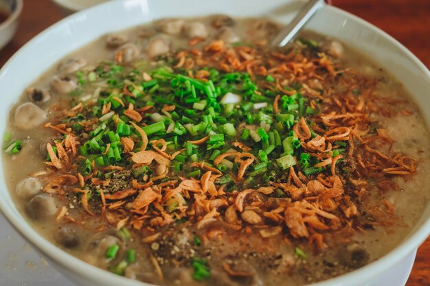 Foto vis congee traditionele keuken in vietnam