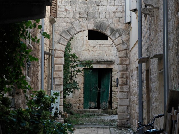 vis island croatia village houses during a bright summer day