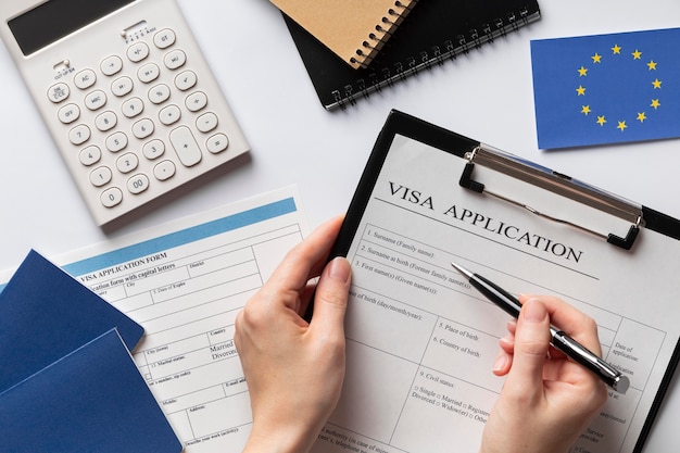 visa application for europe arrangement