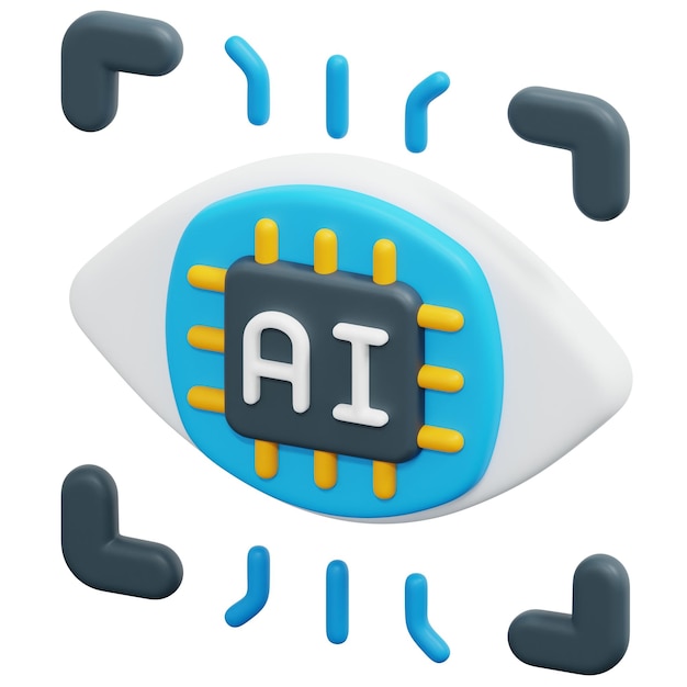 visie 3d render pictogram illustratie