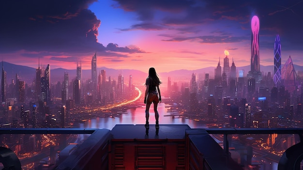 Visioenen van anime-fantasieën en cyberpunk-rijken