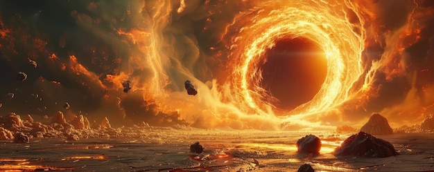 Видение будущего черная дыра как источник энергии для цивилизации с камнями на орбите