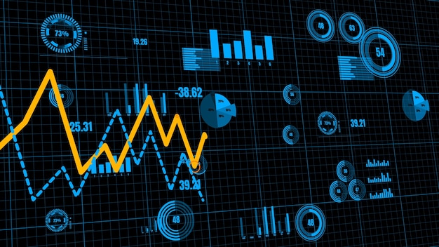 Visionair zakelijk dashboard voor analyse van financiële gegevens