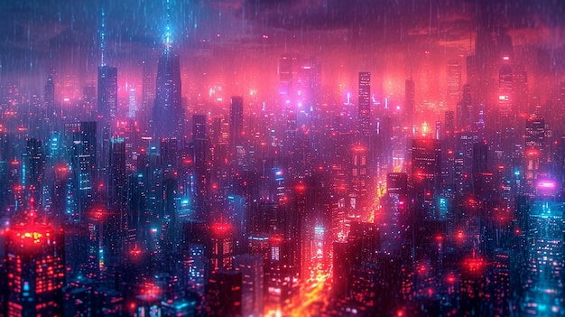 Visions Of Innovation Futuristic Cyberpunk Cityscape