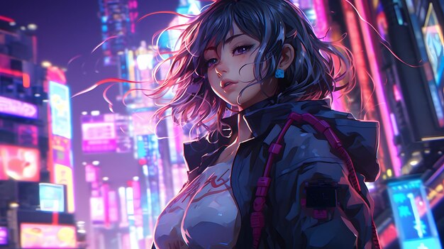 Visions of Anime Fantasies en Cyberpunk Realms