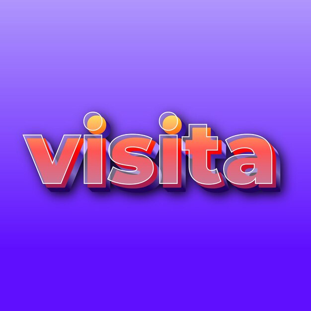 visitaText effect JPG gradiënt paarse achtergrondkaartfoto