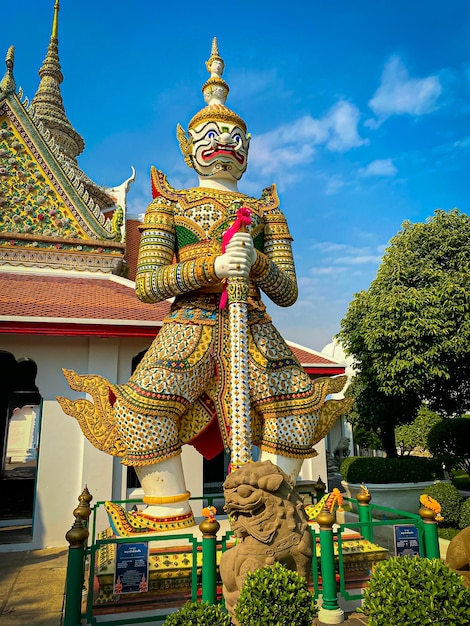 The visiting card of the capital of Thailand is the Buddhist temple Wat Arun Temple of Dawn which is located on the banks of the Chao Phraya River