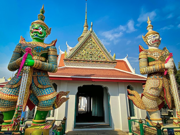 The visiting card of the capital of Thailand is the Buddhist temple Wat Arun Temple of Dawn which is located on the banks of the Chao Phraya River