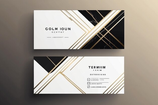 Foto visitkaartontwerp met minimalistisch en elegant ontwerp abstract gold line