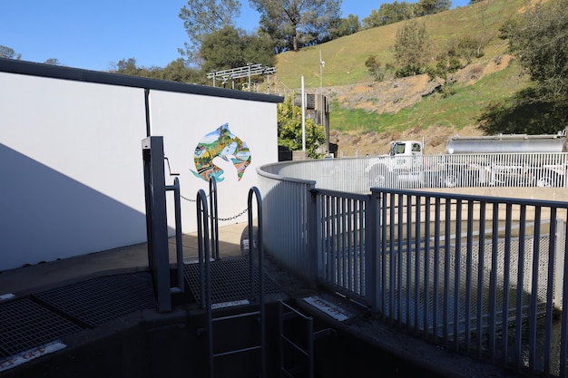 Viskwekerij in de buurt van Oroville Dam, Californië