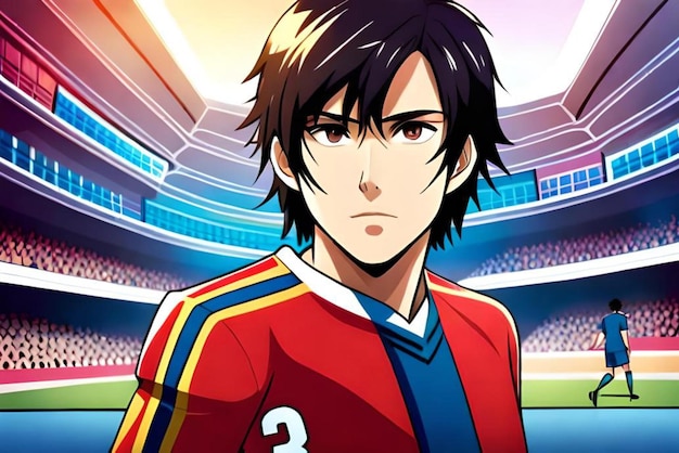 Vislumbre player boy Soccer ilustration anime