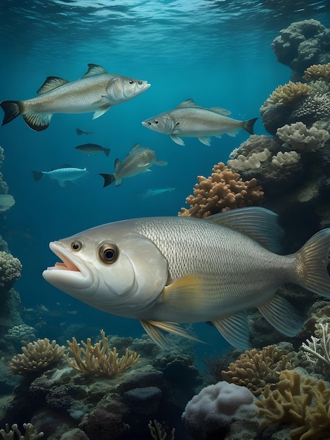 vissen in het aquarium