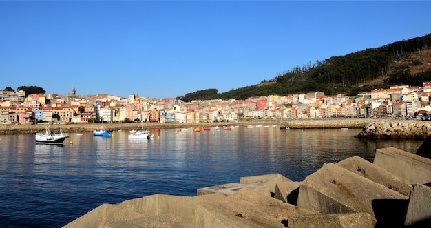 Vissend dorp van La Guardia, Pontevedra provincie, Galicië, Spanje