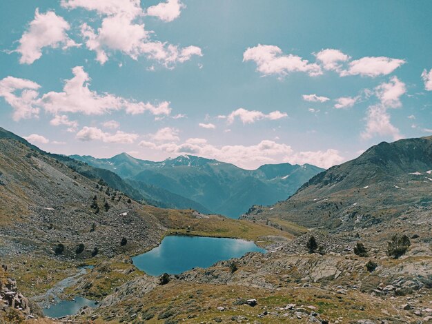 Photo vistas lago de angonella en ordino andorra