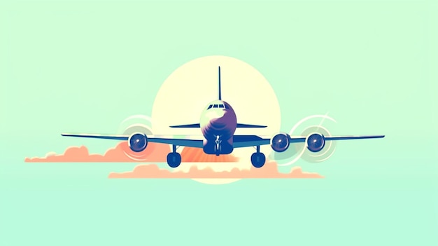 visual of airplane