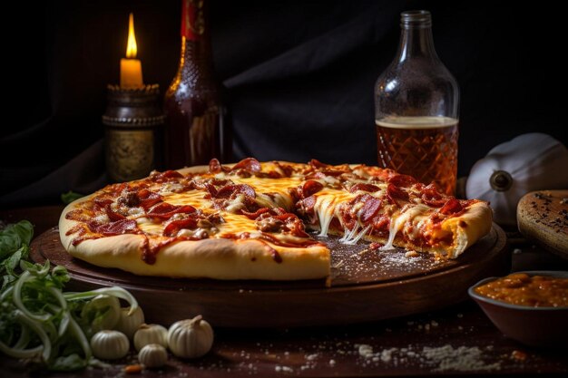 Visual Classic Pizza Delight Een culinaire ontsnapping