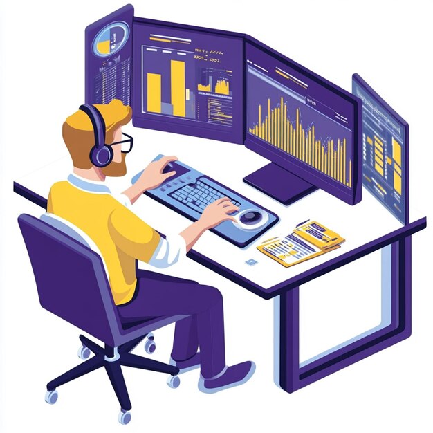 a visual of a data analyst using programming languages like python or r for statistical analysis