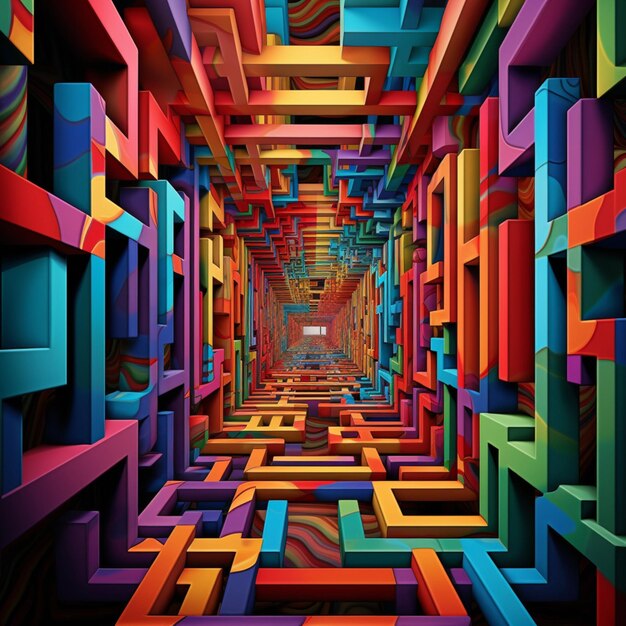 A visual feast of vibrant hues and mindbending optical