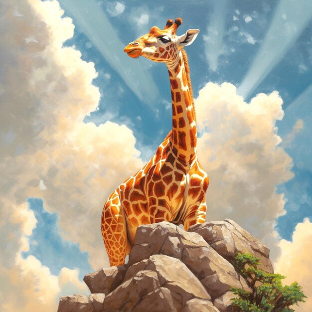 Photo visual of giraffe