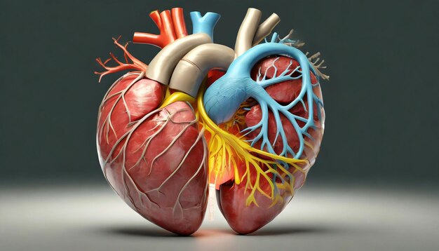 사진 인간의 심혈관계에 대한 시각적 심장 해부학 (visual heart anatomy to the human cardiovascular system)