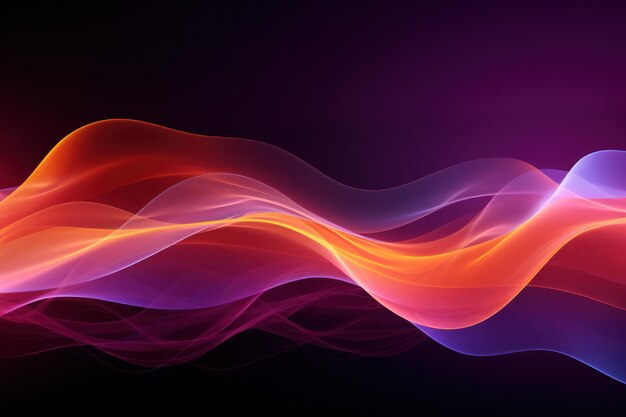 Photo a visual of music waves from an orange background