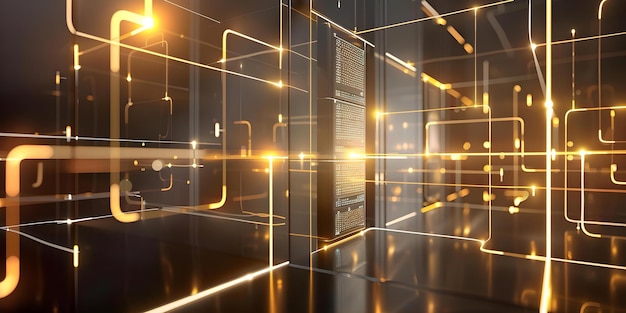 visual representation of cybersecurity firewall safeguarding encrypted data in secure nodes concept data encryption cybersecurity secure nodes firewall protection visual representation
