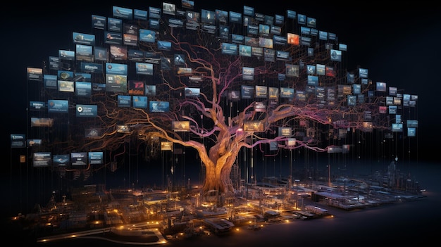 Premium Photo | A visual representation of machine learning algorithms