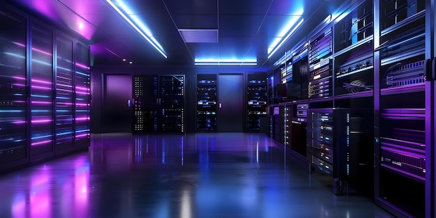 visual representation of a server room with racks for hosting and backup systems concept server room layout network racks data backup systems hosting infrastructure technical architecture